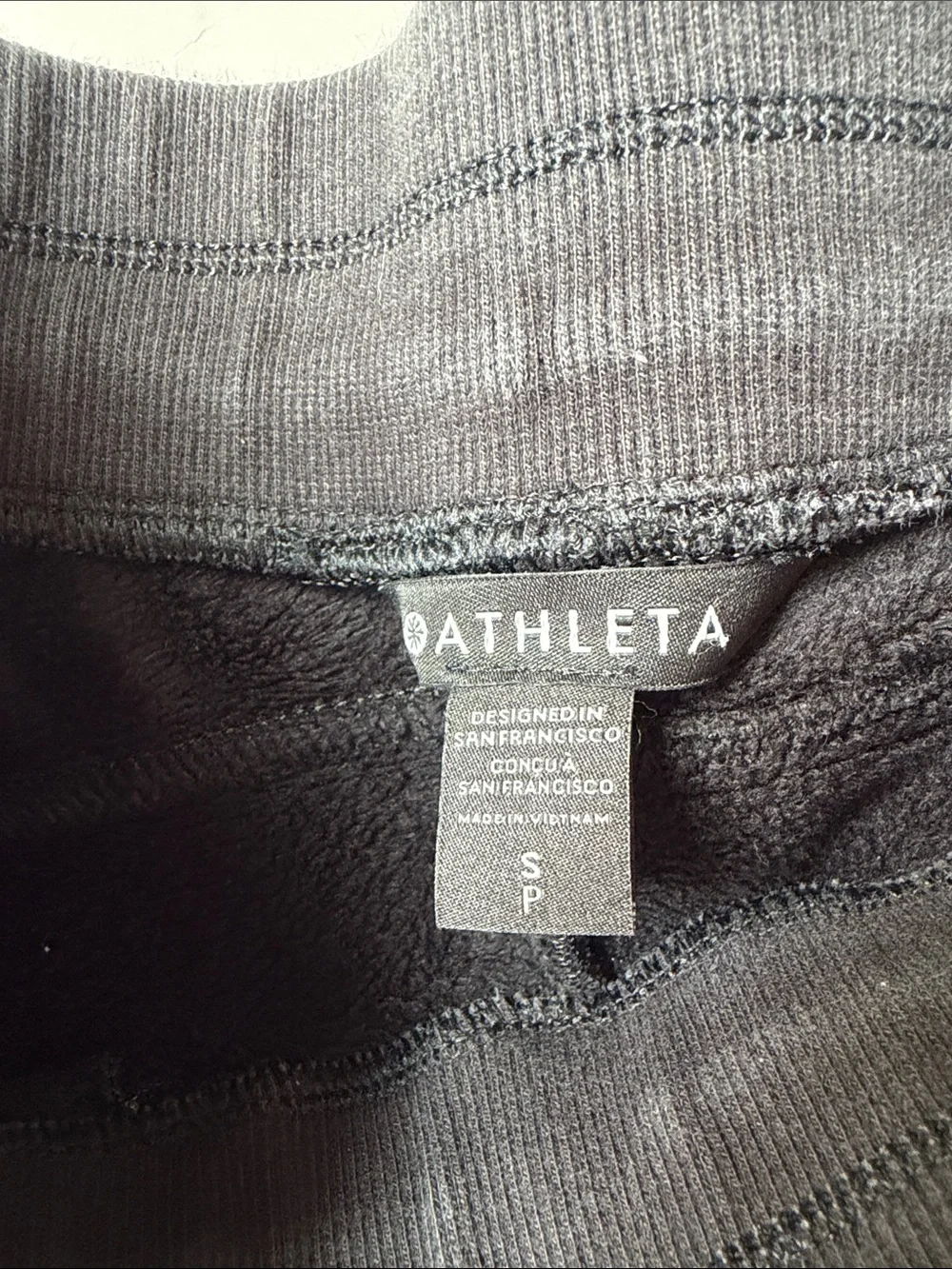 Athleta Black Double Cozy Karma Recover Jogger Size S